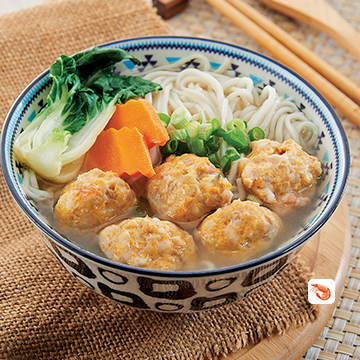 Fresh Shrimp Meatball Soup Noodle (5 PCS)