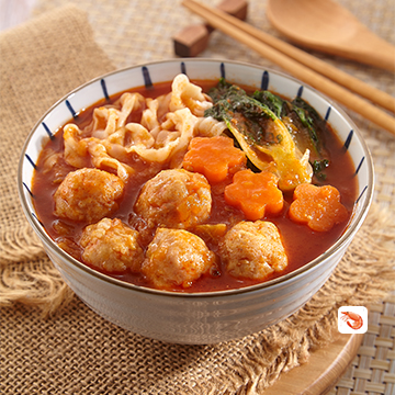 Tomato Soup Shrimp Meatball Noodle (5 PCS)